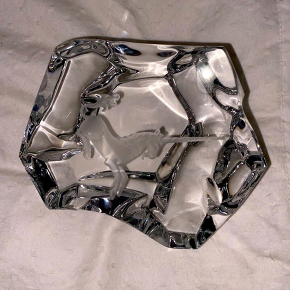 Val St Lambert UNICORN Unique Signed/numbered Iceberg Crystal etched paperweight - Picture 6 of 13